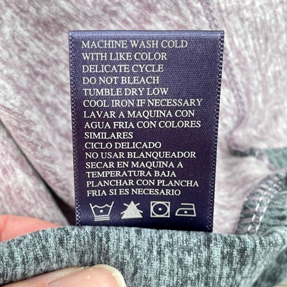 NWT - TANGERINE Soft Pullover Hoodie Colorblock Sweatshirt Purple Gray - Small - Picture 9 of 9